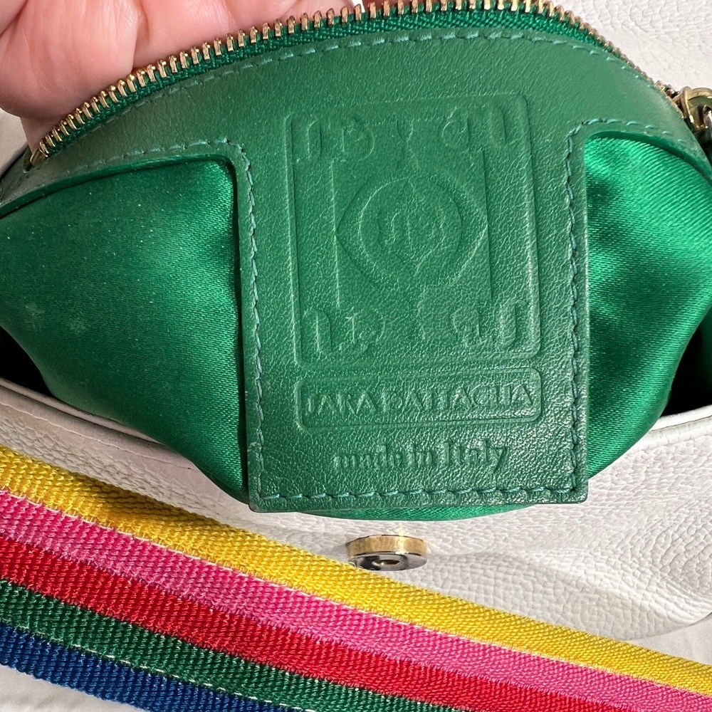 Sara Battaglia RARE Lucy White calf leather bag, Italian Luxury, with dust bag - Picture 8 of 13